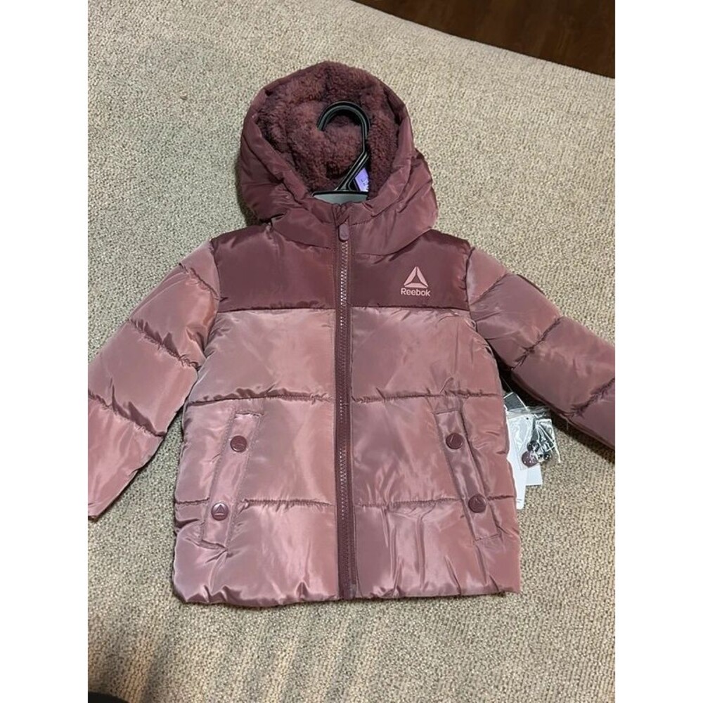 Reebok Toddler Heavyweight Puffer Jacket with Hood, Size 12M